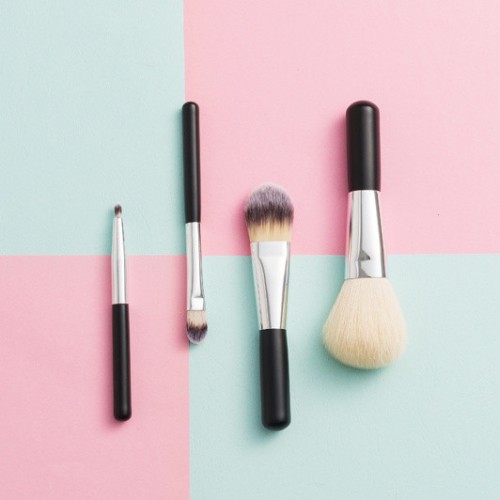 4PCS Travel Brush Set Makeup Brush with Wallet Box