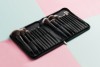 18PCS Professional Makeup Brush Black Ferrule Wood Handle Synthetic Hair