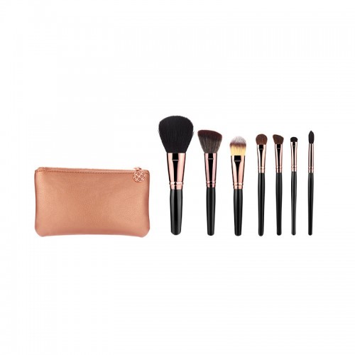 Travel Brush Set with Synthetic Hair Portable Bag.