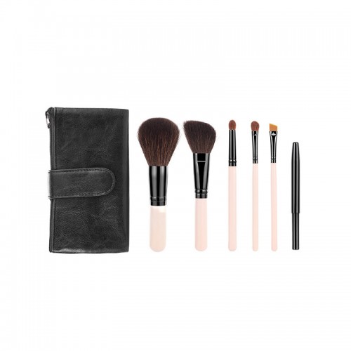 Travel Brush Set with Synthetic Hair Portable Bag.