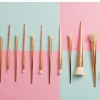 12PCS Rose Gold Cosmetic Brush Set Makeup Brush with Rose Gold Jar