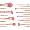 Pink gold luxury make up brushes