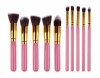 10PCS Kabuki Makeup Brush Set with Soft Synthetic Hair Custom Logo Makeup Brush