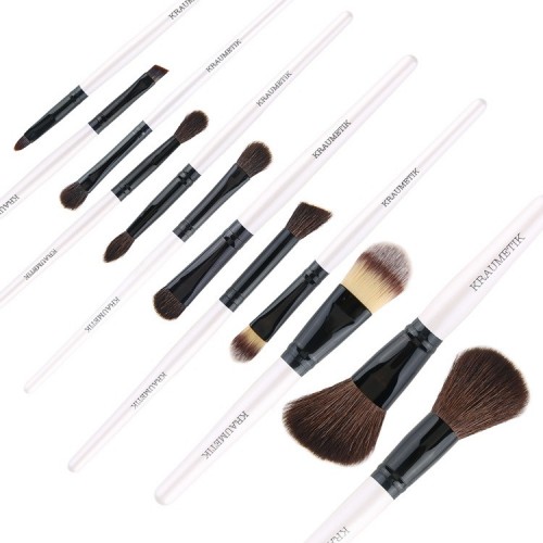 Hot Sale 12PCS Cosmetic Brush Makeup Brush Set with Natural Hair in Stock