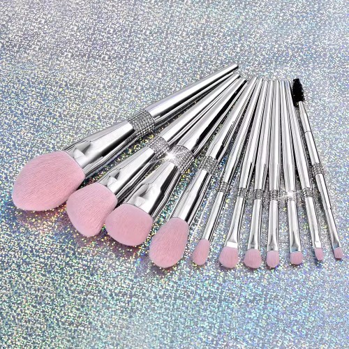 Silver luxury diamond professional high quality new gift makeup brush