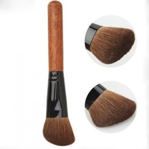 Best Quality Pony Hair Angled Facial Brush Custom Facial Blush Brush